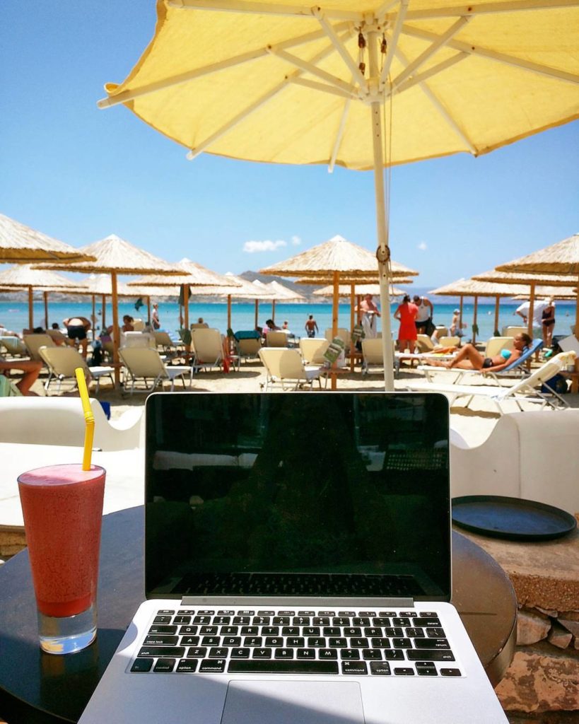 digital nomad beach
