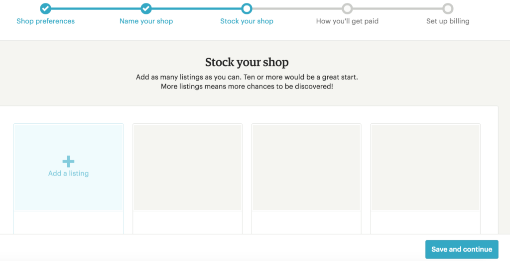 Etsy Shop Stock