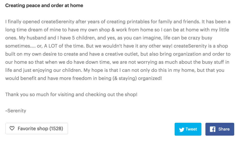 about etsy