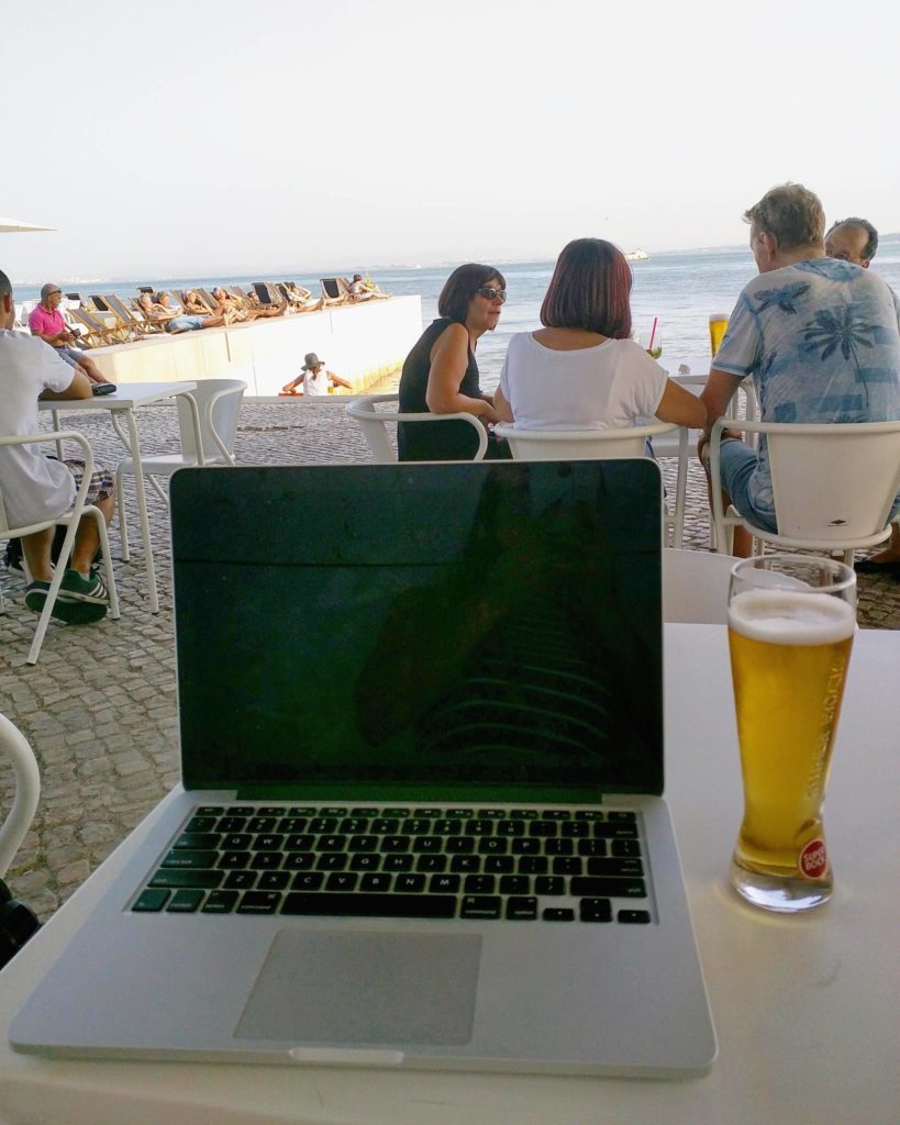 digital nomad beach