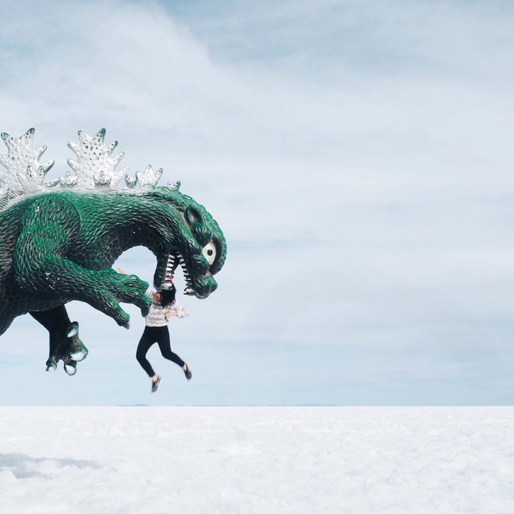 Salt Flats Dinosaur Perspective Photo CupofTJ