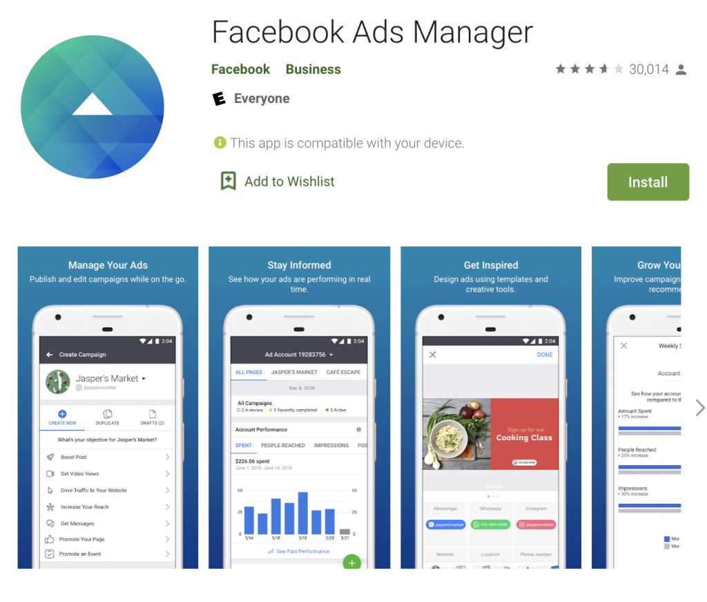 facebook ads manager